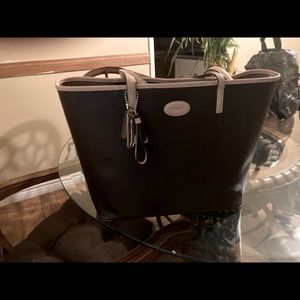 Coach brown tote carryall bag